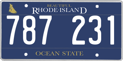 RI license plate 787231
