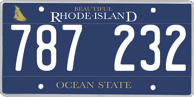 RI license plate 787232