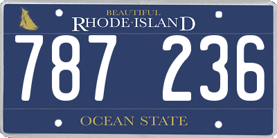 RI license plate 787236