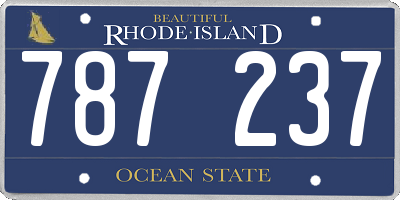 RI license plate 787237