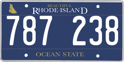 RI license plate 787238