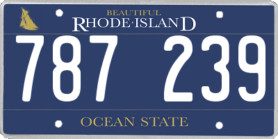 RI license plate 787239