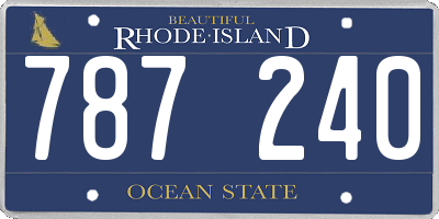 RI license plate 787240