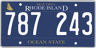 RI license plate 787243