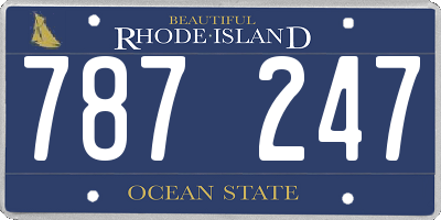 RI license plate 787247