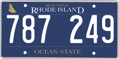 RI license plate 787249