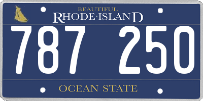 RI license plate 787250