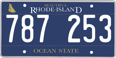 RI license plate 787253