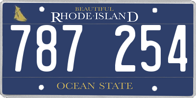 RI license plate 787254
