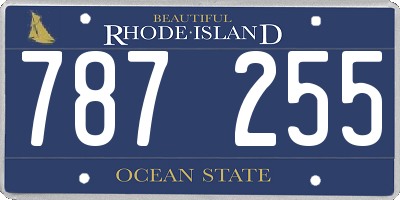 RI license plate 787255