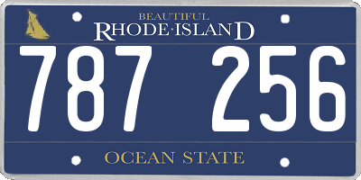 RI license plate 787256