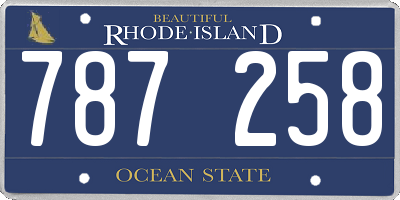 RI license plate 787258
