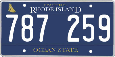 RI license plate 787259
