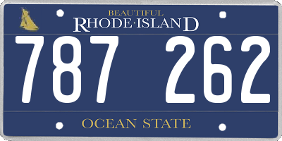 RI license plate 787262