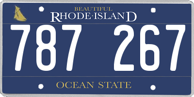 RI license plate 787267