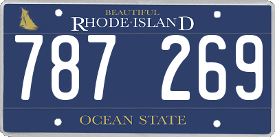 RI license plate 787269