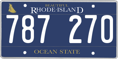 RI license plate 787270