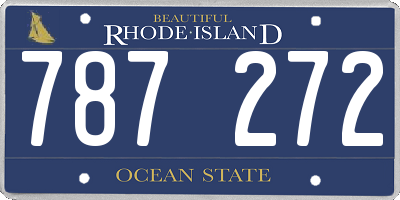 RI license plate 787272
