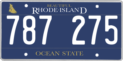 RI license plate 787275