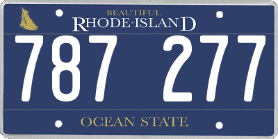 RI license plate 787277