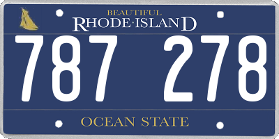 RI license plate 787278