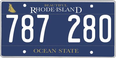 RI license plate 787280