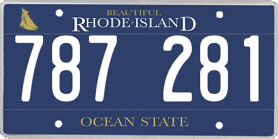 RI license plate 787281