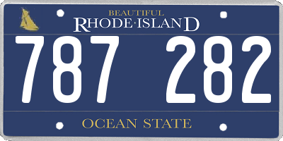 RI license plate 787282
