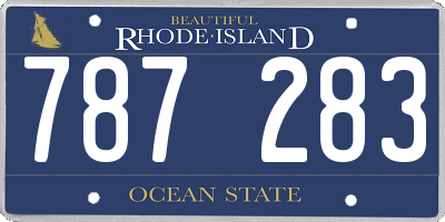 RI license plate 787283
