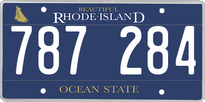 RI license plate 787284