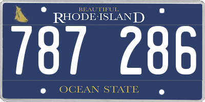 RI license plate 787286