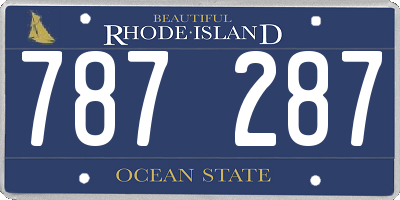 RI license plate 787287