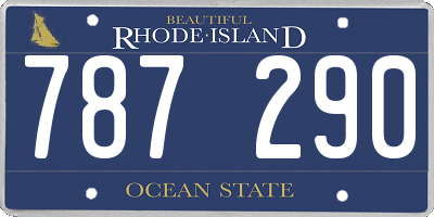 RI license plate 787290