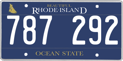 RI license plate 787292
