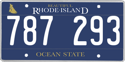 RI license plate 787293