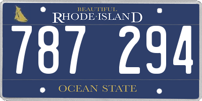 RI license plate 787294