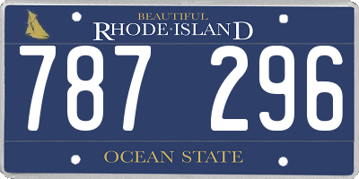 RI license plate 787296