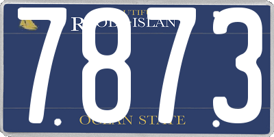 RI license plate 7873