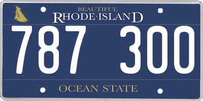 RI license plate 787300