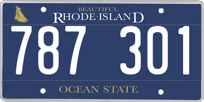 RI license plate 787301