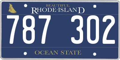 RI license plate 787302