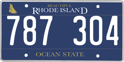 RI license plate 787304