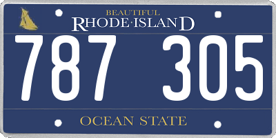 RI license plate 787305