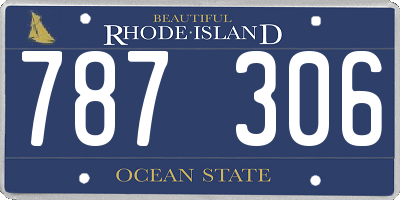 RI license plate 787306