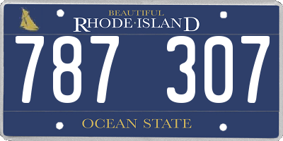 RI license plate 787307