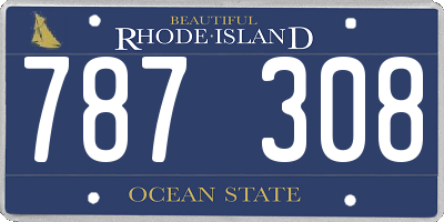 RI license plate 787308