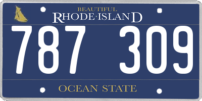 RI license plate 787309