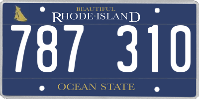 RI license plate 787310