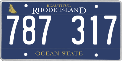 RI license plate 787317