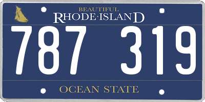 RI license plate 787319